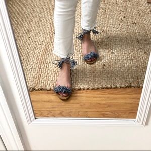 Steve Madden Blue Fringe Sandal